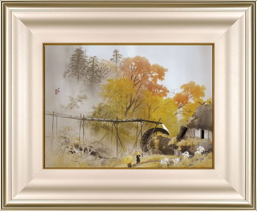 Amazon.co.jp: 絵画 川合玉堂 （かわいぎょくどう） 彩雨 （さ